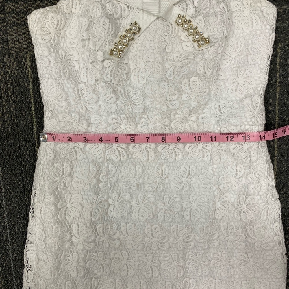 Lilly Pulitzer White Bumblebee Lace Larter Strapless Dress - Picture 7 of 12